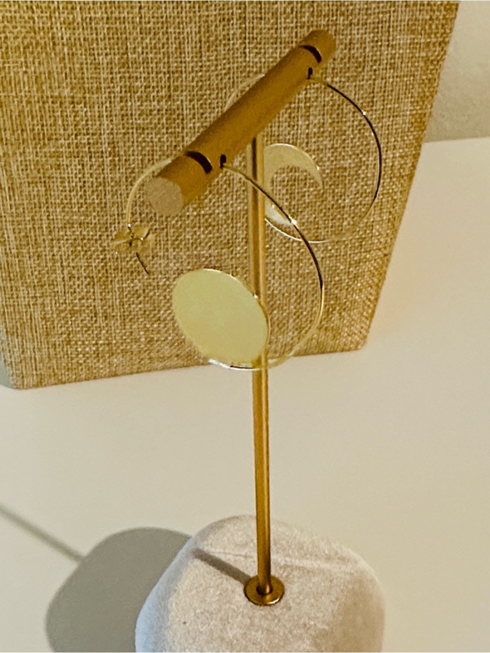 Fashion Jewelry Gold Hoop Disc Earrings